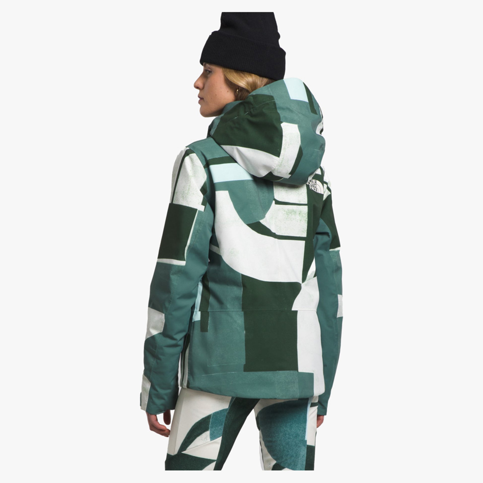 The North Face Lenado Women's Jacket - Drk Sage Paper Halfdome L Print - XL