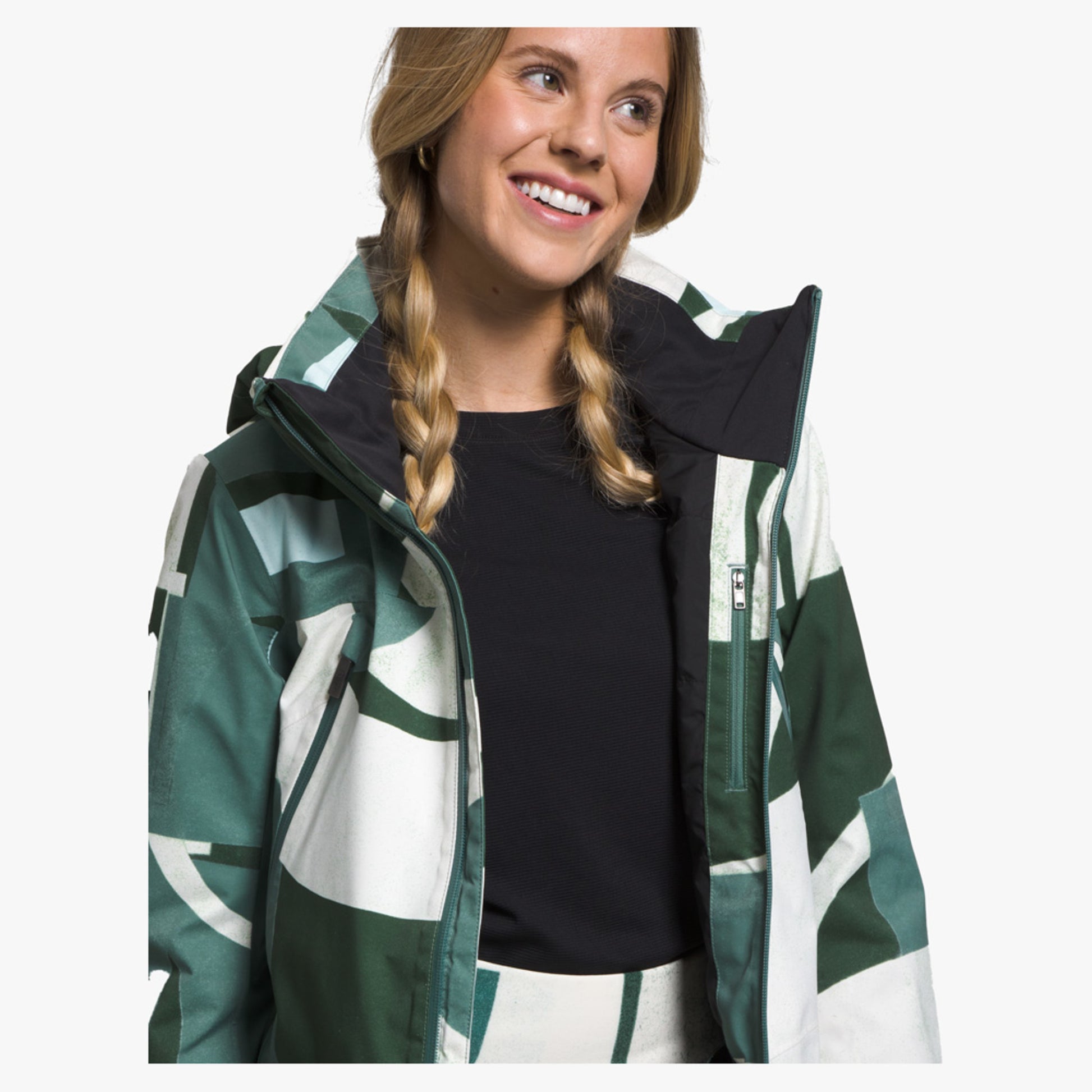 The North Face Lenado Women's Jacket - Drk Sage Paper Halfdome L Print - XL
