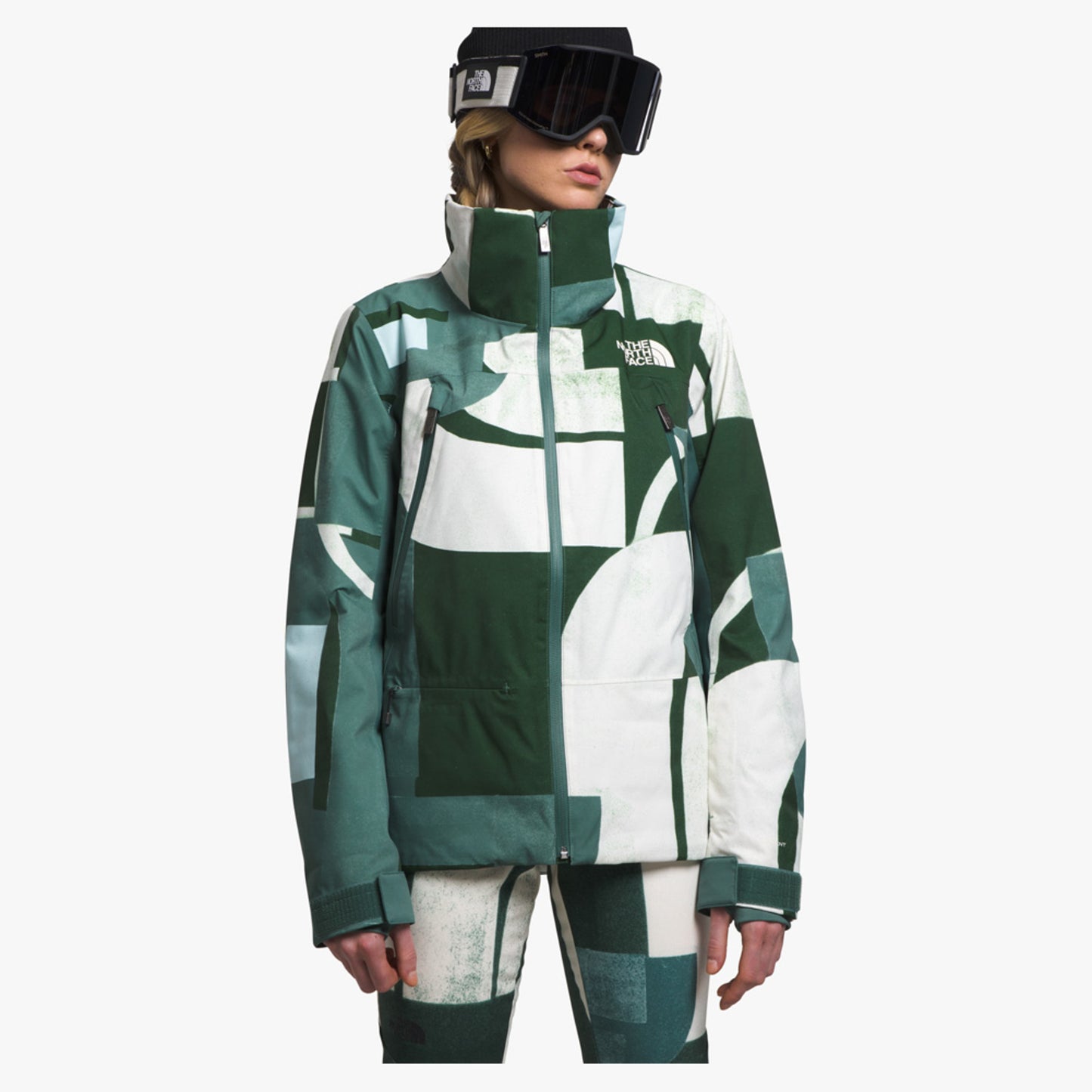 The North Face Lenado Women's Jacket - Drk Sage Paper Halfdome L Print - XL