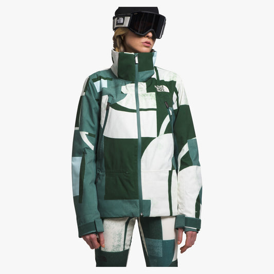 The North Face Lenado Women's Jacket - Drk Sage Paper Halfdome L Print - XL