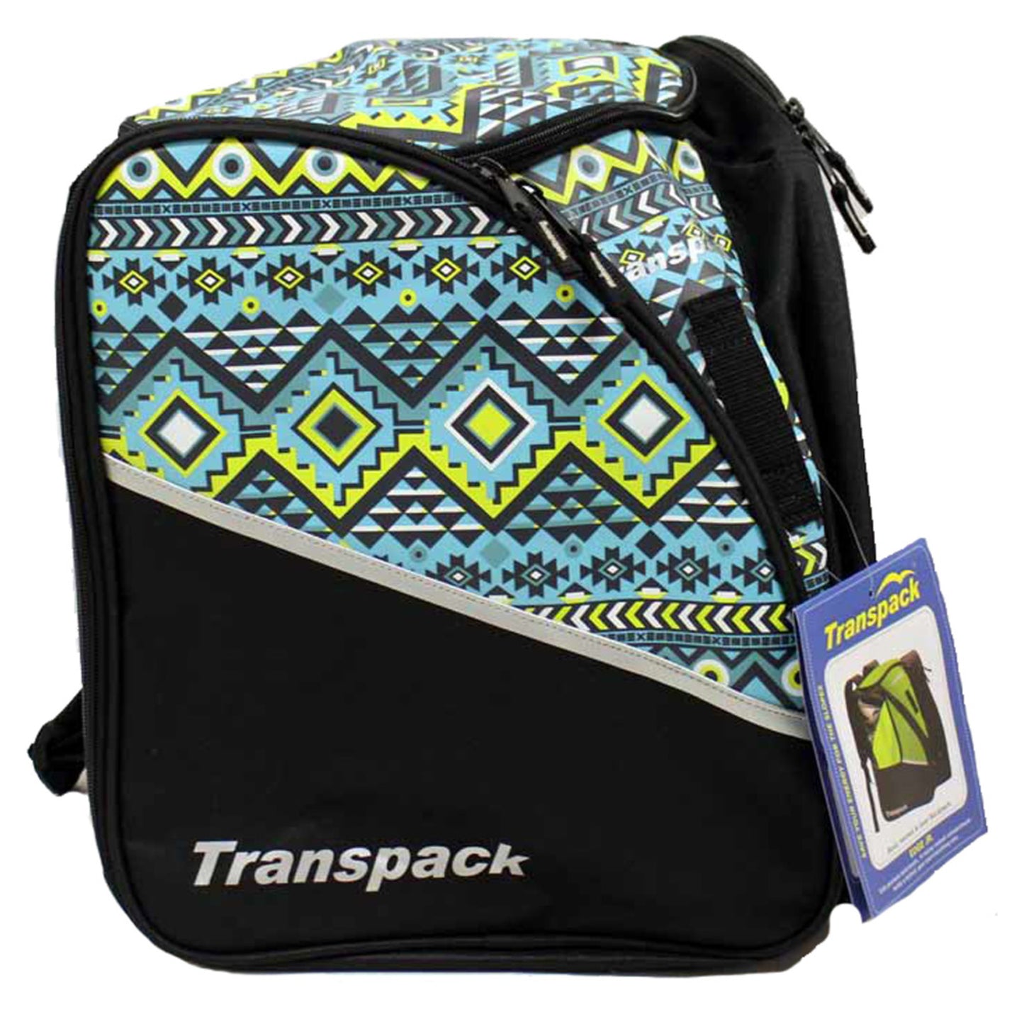 Transpack Edge Junior Prints Boot Bag - BLUE GRN AZTEC