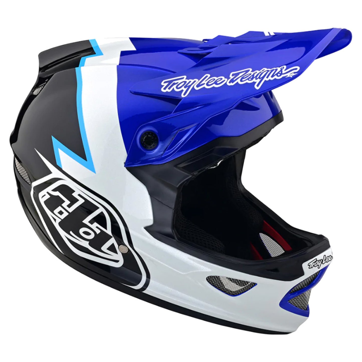 Troy Lee Designs D3 Fiberlite Bike Helmet - VOLT BLUE - XL