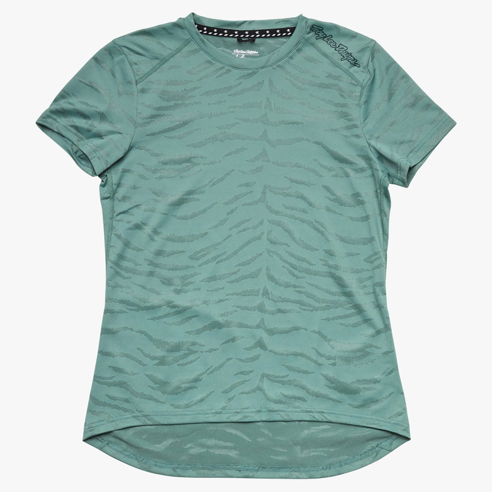 Troy Lee Designs Lilium LS Women's Jersey - Tiger Jacquard Steel Green - XL