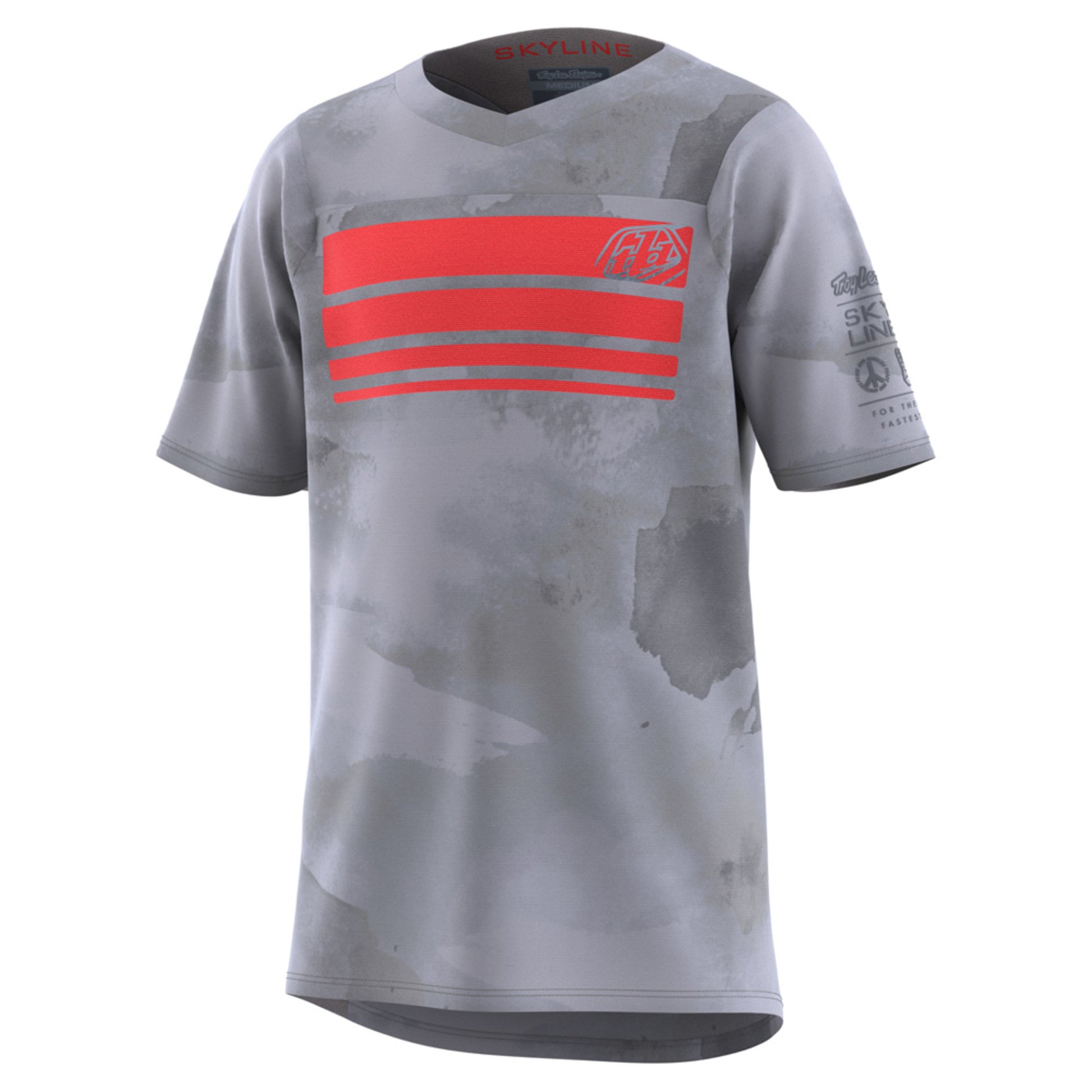 Troy Lee Designs Skyline SS Youth Bike Jersey - BLOCKS CEMENT - XL