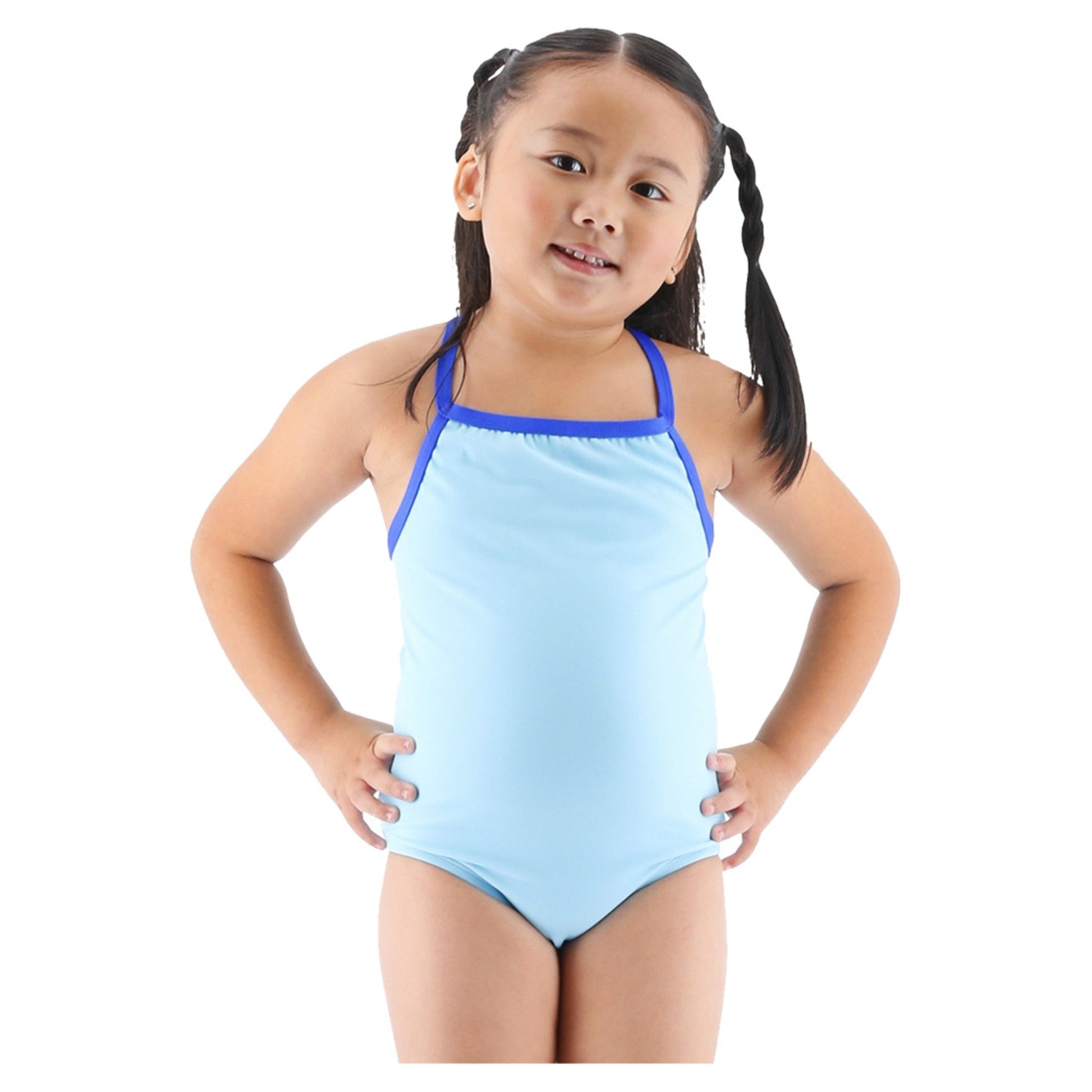 TYR Solid DiamondFit Girls Swimsuit - SURF BLUE - S