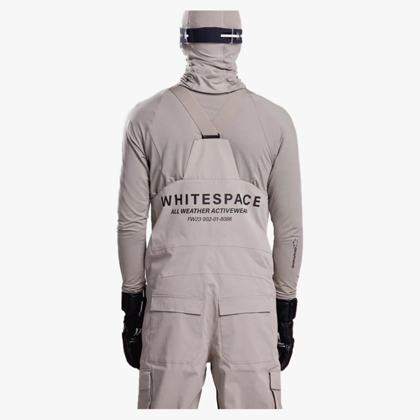 Whitespace 2L Insulated Cargo Men's Bib Pant - Warm White/Fog Khaki/Black - XXL