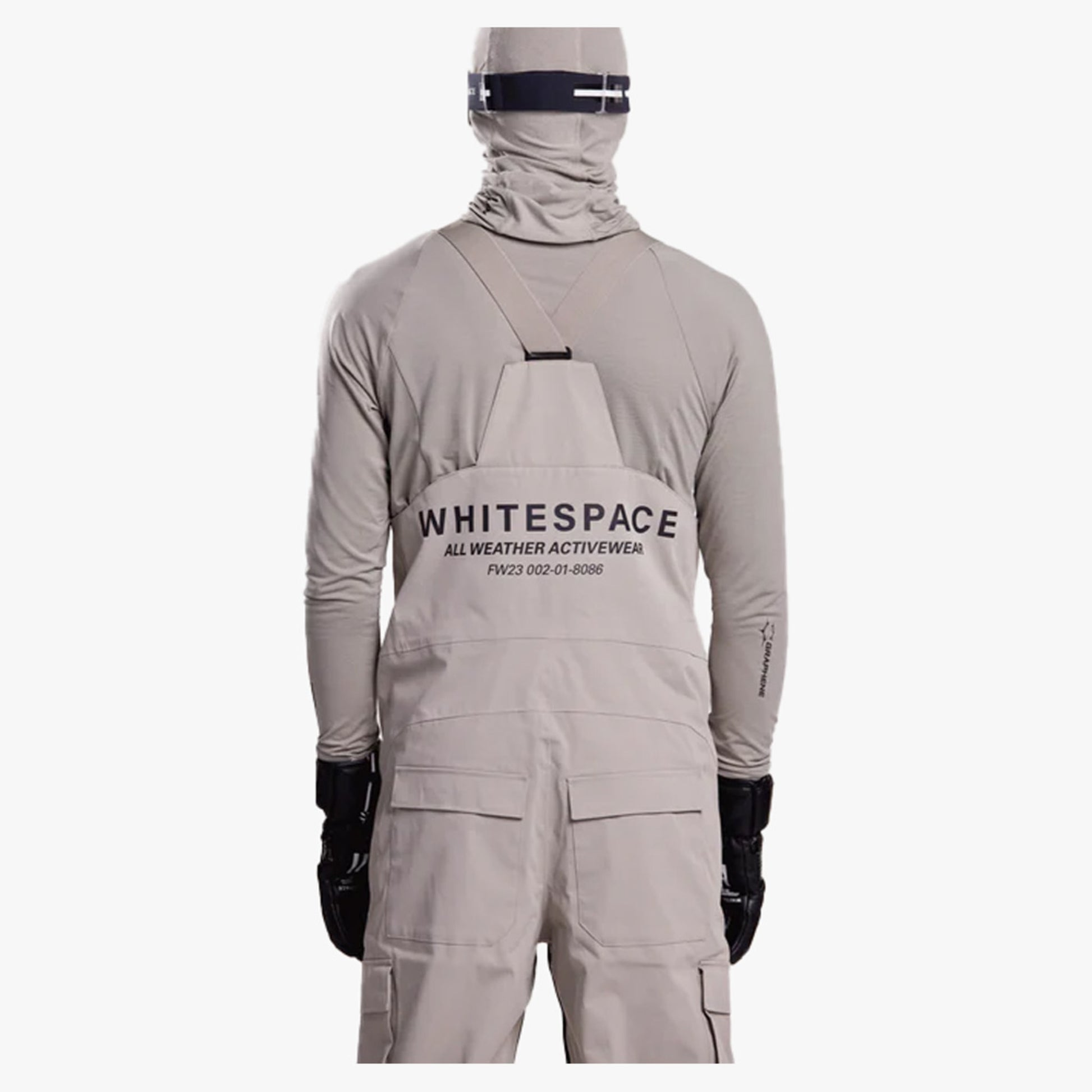 Whitespace 2L Insulated Cargo Men's Bib Pant - Warm White/Fog Khaki/Black - XXL