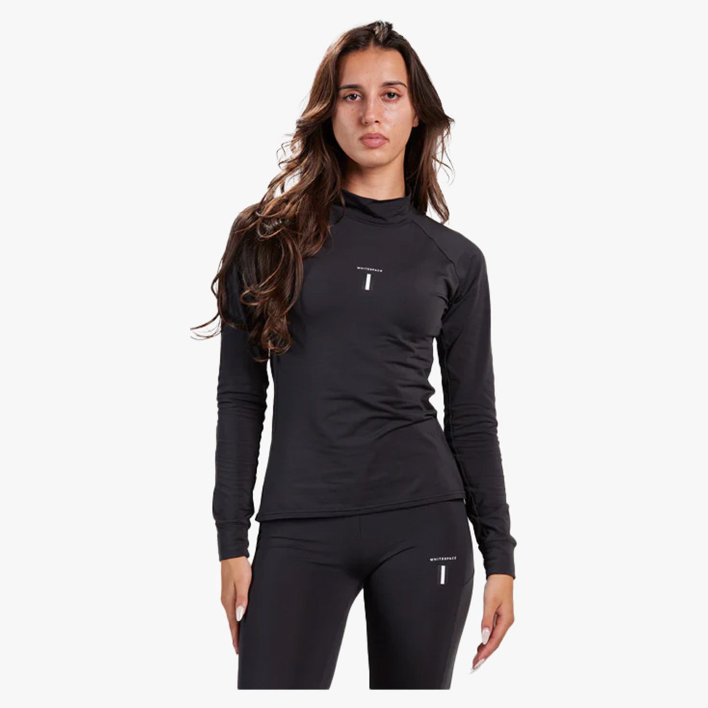 Whitespace Graphene Midweight Mock Neck Women's Base Layer - Black - XL