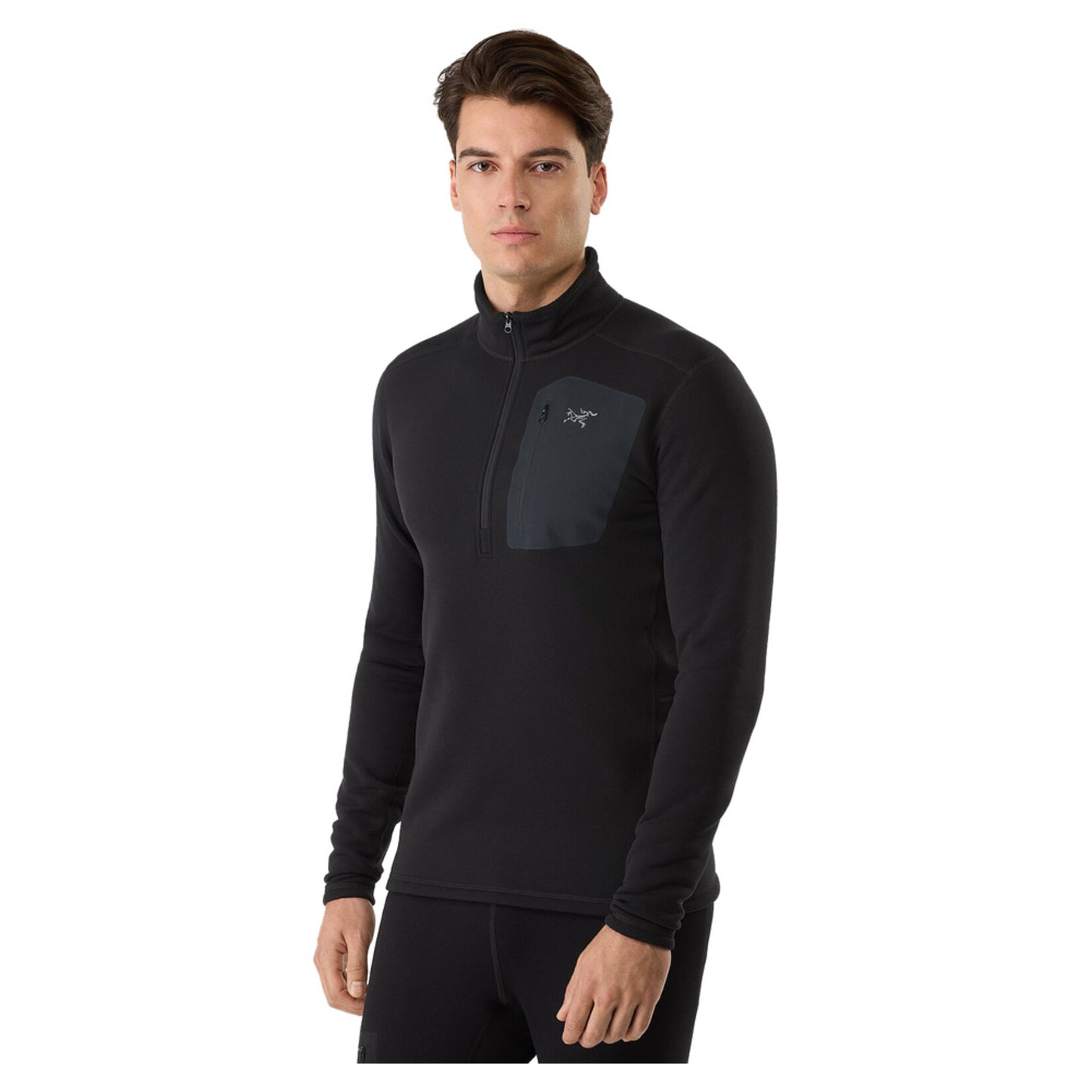 Arc'teryx Rho Heavyweight Men's Zip Neck - BLACK - S