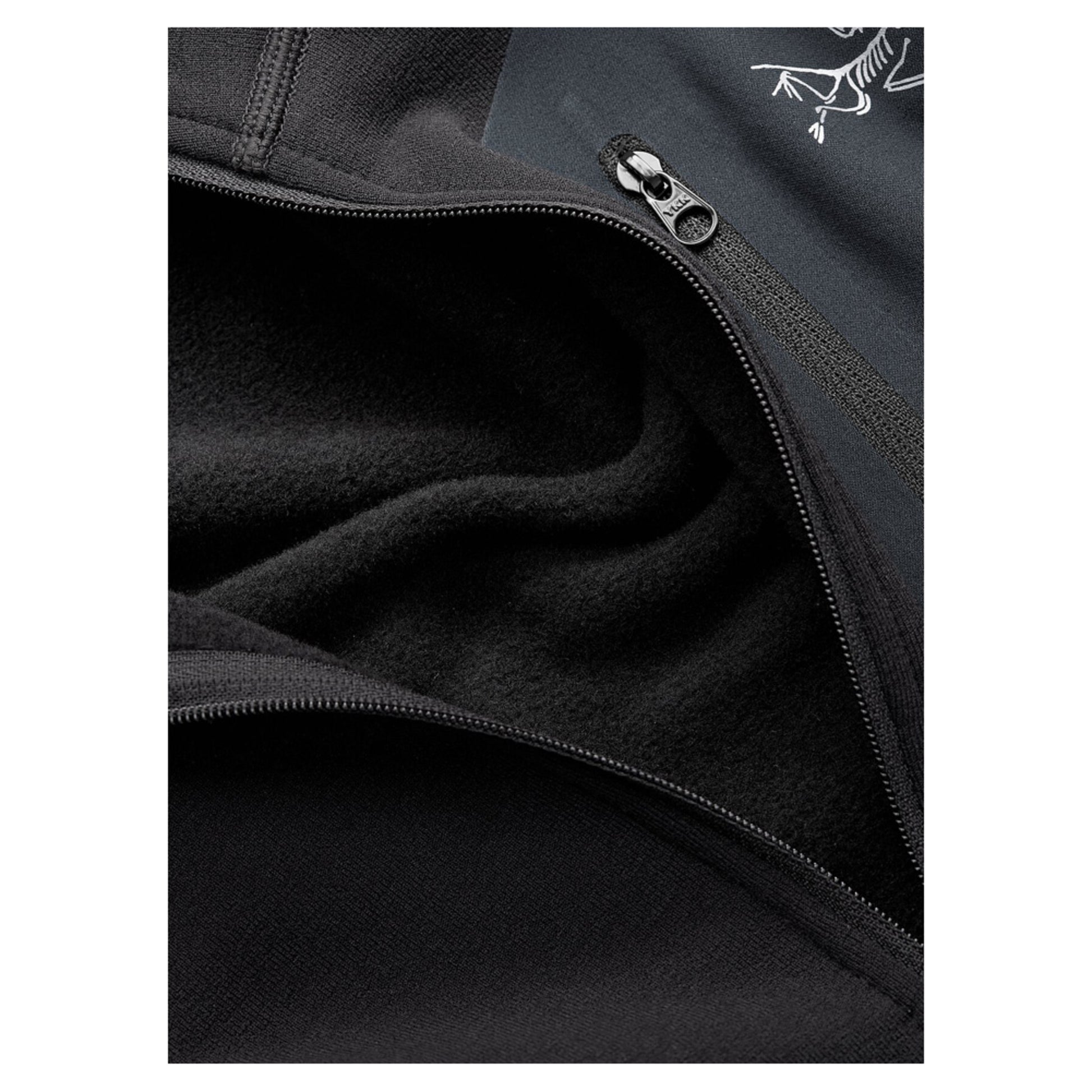 Arc'teryx Rho Heavyweight Men's Zip Neck - BLACK - S