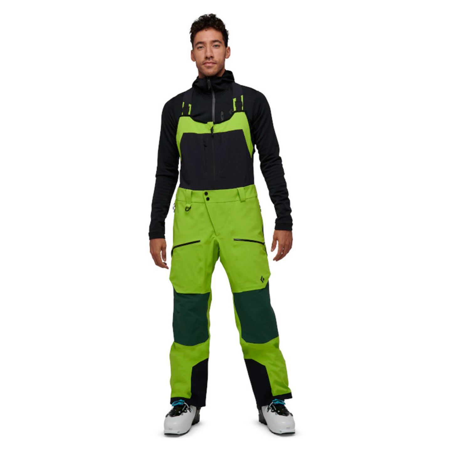 Black Diamond Recon Stretch Men's Bibs - LIME GREEN MOUN - S