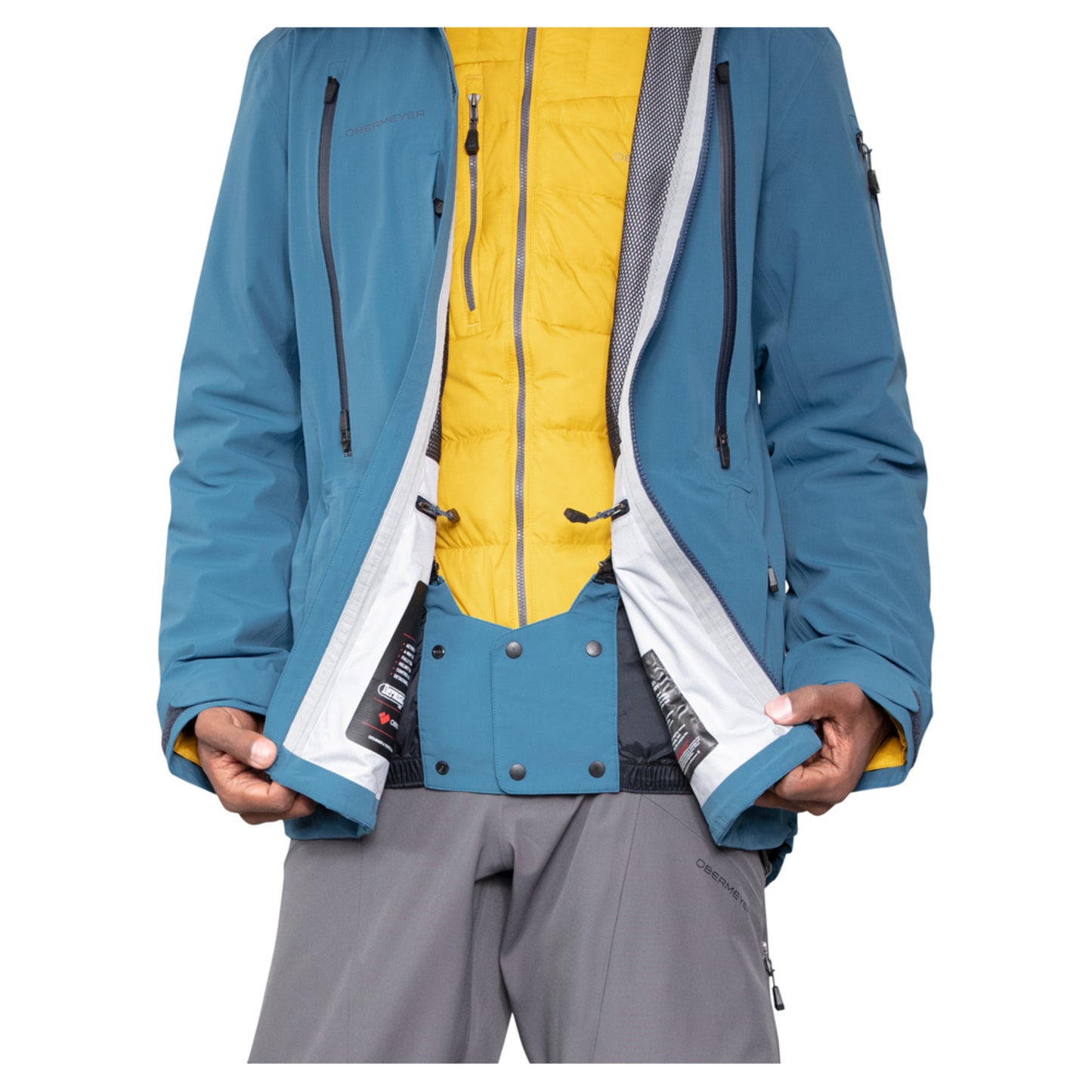 Obermeyer Highlands Shell Men's Jacket - BLUE AGAVE - XXL