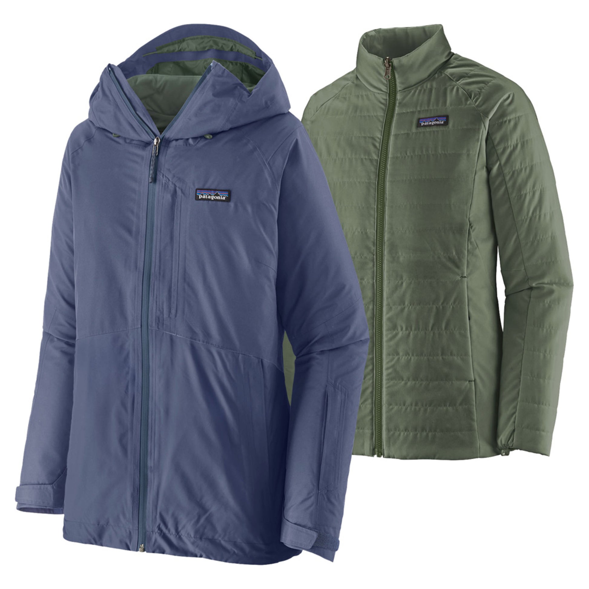 Patagonia 3-in-1 Powder Town Women's Jacket - CURRENT BLUE - XL
